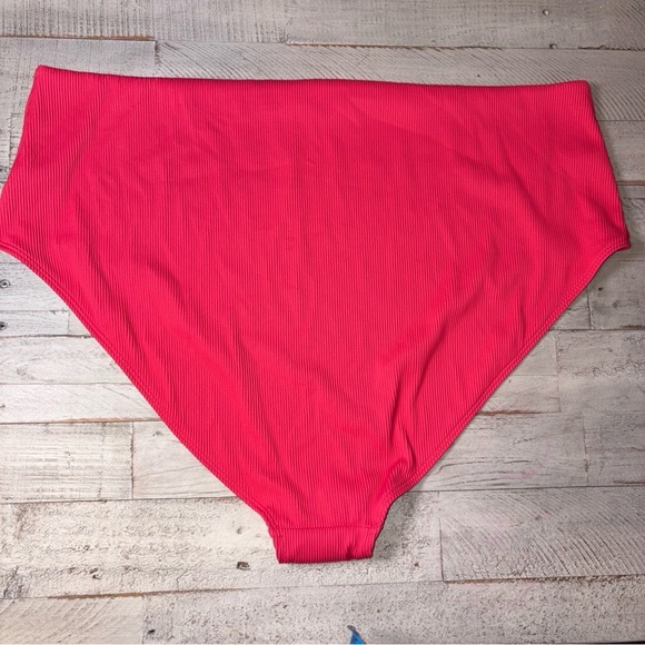 Old Navy Bikini BOTTOM 4XL Swimsuit Bathing Suit Pink Ribbed - Picture 9 of 13